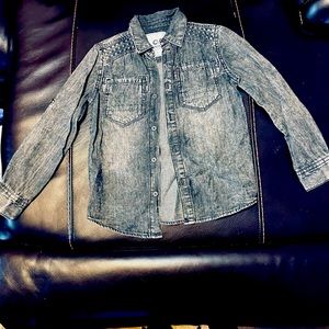 Boys button up Jean shirt